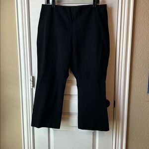 a new day Black Trousers cropped workwear date night dark academia pull on